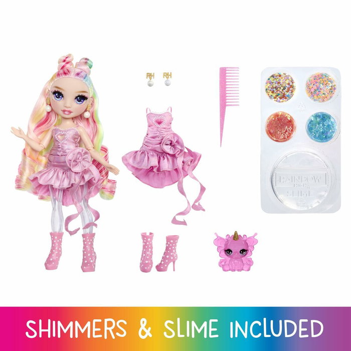 MGA Rainbow High Rainbow Shimmers Bella Rosa con Slime MGA Rainbow High Rainbow Shimmers Bella Rosa con Slime