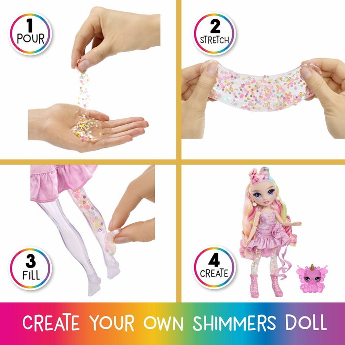 MGA Rainbow High Rainbow Shimmers Bella Rosa con Slime MGA Rainbow High Rainbow Shimmers Bella Rosa con Slime