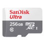 SanDisk Ultra 256 GB MicroSDXC UHS-I Clase 10 Gris, Blanco