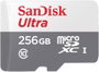 SanDisk Ultra 256 GB MicroSDXC UHS-I Clase 10 Gris, Blanco