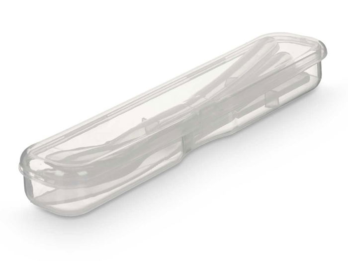 Leknes Set Portacubiertos Cubiertos 20x3x4.5cm Plástico Transparente (Set de 24)