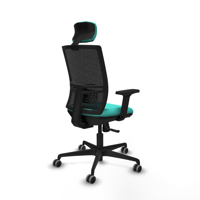 PIQUERAS Y CRESPO Silla de oficina Yunquera, Mecanismo Sincro, Turquesa y Negro PIQUERAS Y CRESPO Silla de oficina Yunquera, Mecanismo Sincro, Turquesa y Negro
