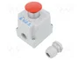 SPAMEL Casete de control ST22 con 1 botón de cabeza de seta rojo