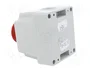 SPAMEL Casete de control ST22 con 1 botón de cabeza de seta rojo