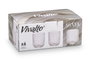 Vivalto Vaso de Vidrio Gris con Rayas 270 ml 7.5x9.2 cm (Set de 24)