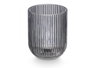Vivalto Vaso de Vidrio Gris con Rayas 270 ml 7.5x9.2 cm (Set de 24)