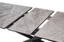 DKD Home Decor Mesa de Comedor de Metal y Cerámica Gris y Negro