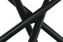 DKD Home Decor Mesa de Comedor de Metal y Cerámica Gris y Negro