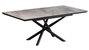 DKD Home Decor Mesa de Comedor de Metal y Cerámica Gris y Negro