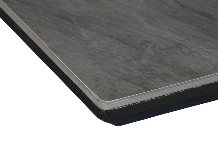 DKD Home Decor Mesa de Comedor de Metal y Cerámica Gris y Negro DKD Home Decor Mesa de Comedor de Metal y Cerámica Gris y Negro