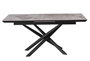 DKD Home Decor Mesa de Comedor de Metal y Cerámica Gris y Negro