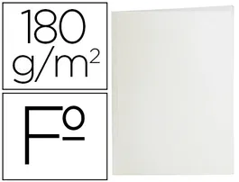 Liderpapel Subcarpeta Folio Blanco 180g/m2 Cartulina