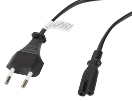 Lanberg Cable de alimentación CEE 7/16 a IEC 320 C7 Euro 3m Negro CA-C7CA-10CC-0030-BK