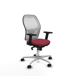 PIQUERAS Y CRESPO Silla de oficina Jorquera granate y blanca