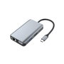 Conceptronic DONN21G Estación de acoplamiento 7 en 1 USB-C HDMI VGA USB 3.0 LAN Gris