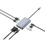 Conceptronic DONN21G Estación de acoplamiento 7 en 1 USB-C HDMI VGA USB 3.0 LAN Gris