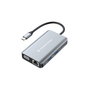 Conceptronic DONN21G Estación de acoplamiento 7 en 1 USB-C HDMI VGA USB 3.0 LAN Gris