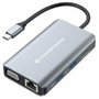 Conceptronic DONN21G Docking Station 7 en 1 USB-C con HDMI, VGA y Gigabit LAN