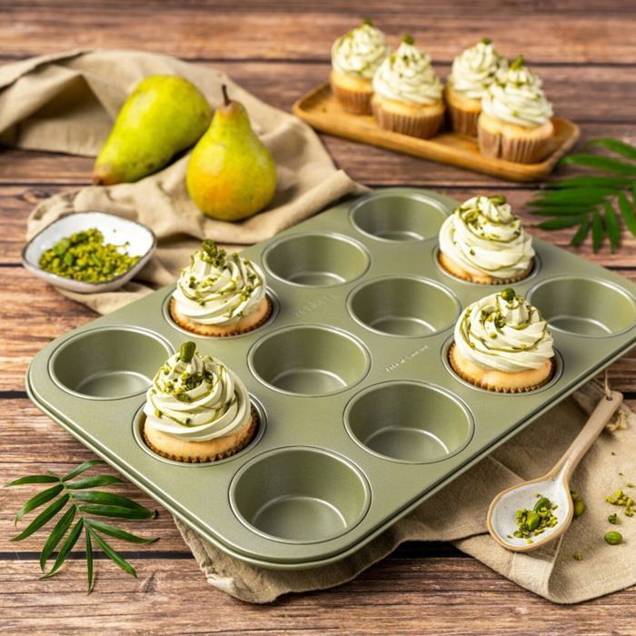 Zenker Juego de 2 moldes especiales para muffins Green Vision