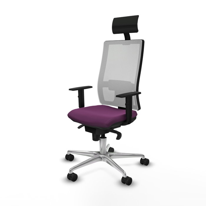PIQUERAS Y CRESPO Silla de oficina Horna con mecanismo Sincro, Morado y Blanco PIQUERAS Y CRESPO Silla de oficina Horna con mecanismo Sincro, Morado y Blanco