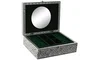 DKD Home Decor Joyero Indio Pavo Real Verde Plateado Madera y Aluminio 17.5 x 7.6 x 22.5 cm