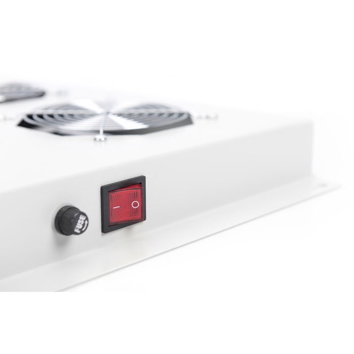 Digitus Unidad de Ventilación de Techo para Armarios Servidor, Serie Unique, 6 Ventiladores, Gris, 390x550x65mm