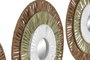 DKD Home Decor Set de 3 Decoraciones de Pared de Rafia y Metal Natural, Blanco y Verde