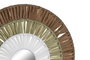 DKD Home Decor Set de 3 Decoraciones de Pared de Rafia y Metal Natural, Blanco y Verde