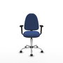 PIQUERAS Y CRESPO Silla de oficina Aýna Azul marino con Brazos 2D