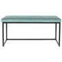 Home Deco Factory Banco Giulia Lounge Azul - Tapizado Terciopelo, Patas Metal 100x39x49 cm