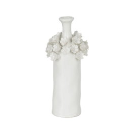 Ixia Jarrón Flores Blanco Cerámica 14 x 14 x 36 cm