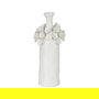 Jarrón Flores Blanco Cerámica 14 X 14 X 36 cm