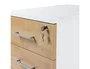 ROCADA Cajonera Serie Store con 3 Cajones Gris/Blanco