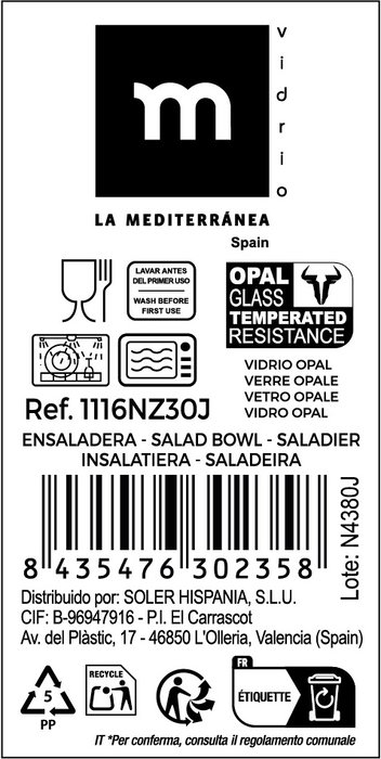 La Mediterranea Ensaladera Everett 22.5cm Mediana