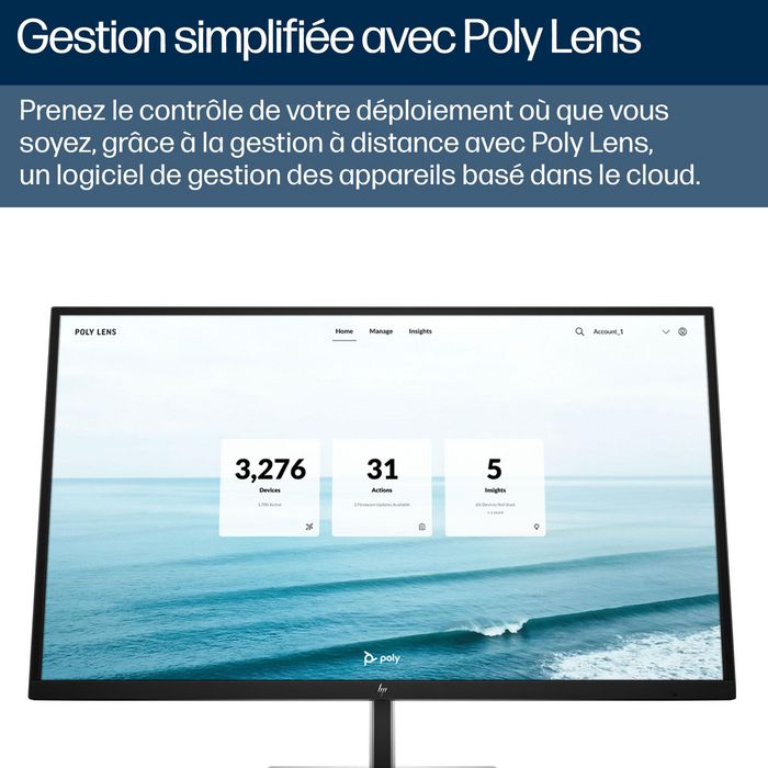 HP Poly Studio V52 Videobar USB Premium para Conferencias con Inteligencia Artificial Avanzada