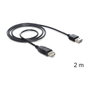 DeLOCK Cable de extensión EASY-USB 2.0 con conectores USB Tipo A, 2 m, negro