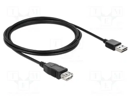 DeLOCK EASY-USB 2.0-A Cable de extensión USB Tipo-A de 2m Negro