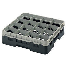 CAMBRO Cesta de lavado 16 comp. Negro