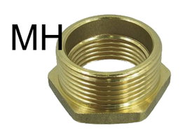 Reducción hexagonal de latón 1-1/2 x 1-1/4