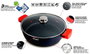 WECOOK Cazuela Baja EcoStone de 24 cm con Tapa