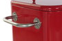 DKD Home Decor Nevera Terraza Y Jardin Rojo 43 x 80 x 74 cm Acero Pp 56 Litros Ruedas