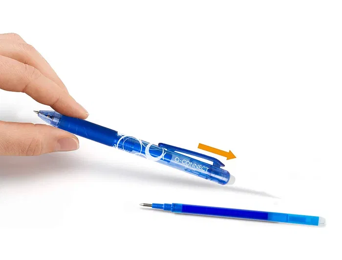 Q-connect Recambio Bolígrafo Retractil KF11058 Borrable Azul Caja de 3 Unidades