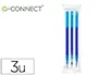 Q-connect Recambio Bolígrafo Retractil KF11058 Borrable Azul Caja de 3 Unidades