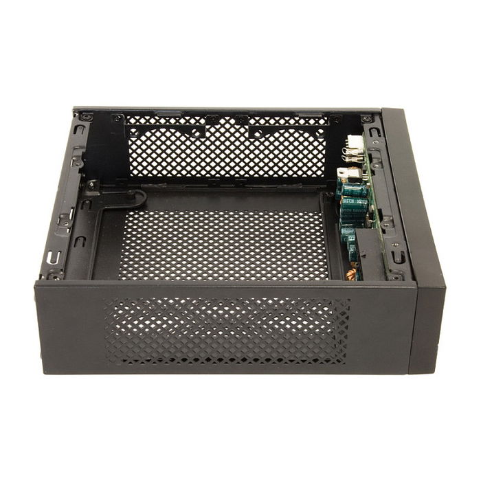 Chieftec IX-01B-OP Caja PC Compacta SFF Negro, Factor de Forma Mini-ITX, Acero, Soporte para Discos 2.5 y 3.5", 197x220x63 mm