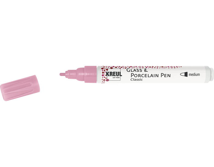 Kreul Rotulador vidrio y porcelana GLASS&PORCELAIN Classic brillante rosa 2-4mm Kreul Rotulador vidrio y porcelana GLASS&PORCELAIN Classic brillante rosa 2-4mm