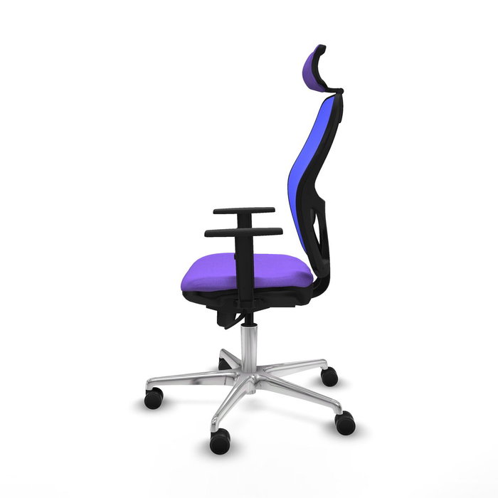 PIQUERAS Y CRESPO Silla de oficina Jorquera con mecanismo Sincro, Tela Lila y Malla Azul PIQUERAS Y CRESPO Silla de oficina Jorquera con mecanismo Sincro, Tela Lila y Malla Azul
