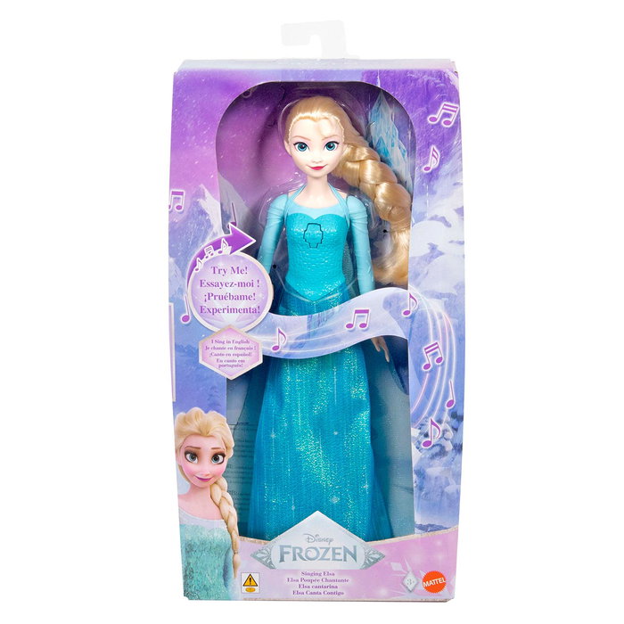 Mattel JDX48 Muñeca Elsa Musical Disney Frozen Cantando en Español Inglés Francés Portugués