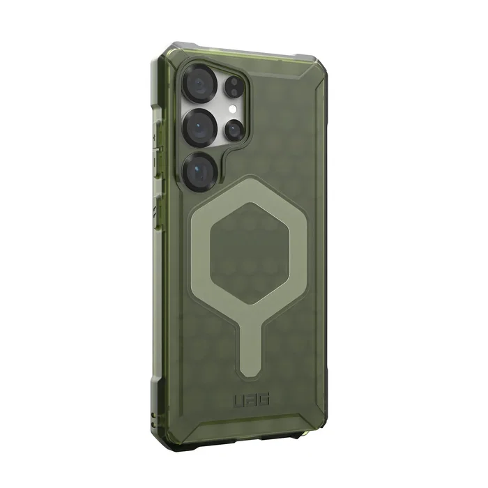 Urban Armor Gear Essential Armor Funda Compatible con Samsung Galaxy S25 Ultra - Color Oliva Drab, Protección 4.8m, Compatible con MagSafe