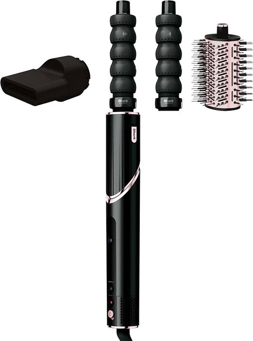 Shark FlexStyle HD426EU Secador de pelo y moldeador 2 en 1 con 3 accesorios, Negro y oro rosa Shark FlexStyle HD426EU Secador de pelo y moldeador 2 en 1 con 3 accesorios, Negro y oro rosa