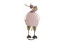 DKD Home Decor Figura Navidad Reno Metal Rosa Palo 8.5 x 17.5 x 8.5 cm (6 Unidades)